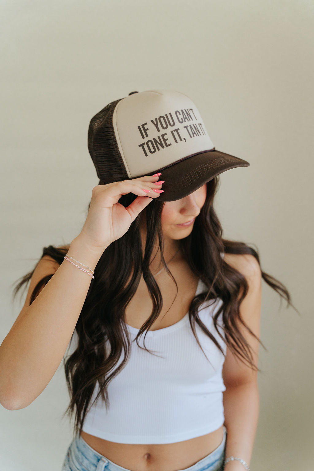 If You Can’t Tone It, Tan It – Trucker Hat