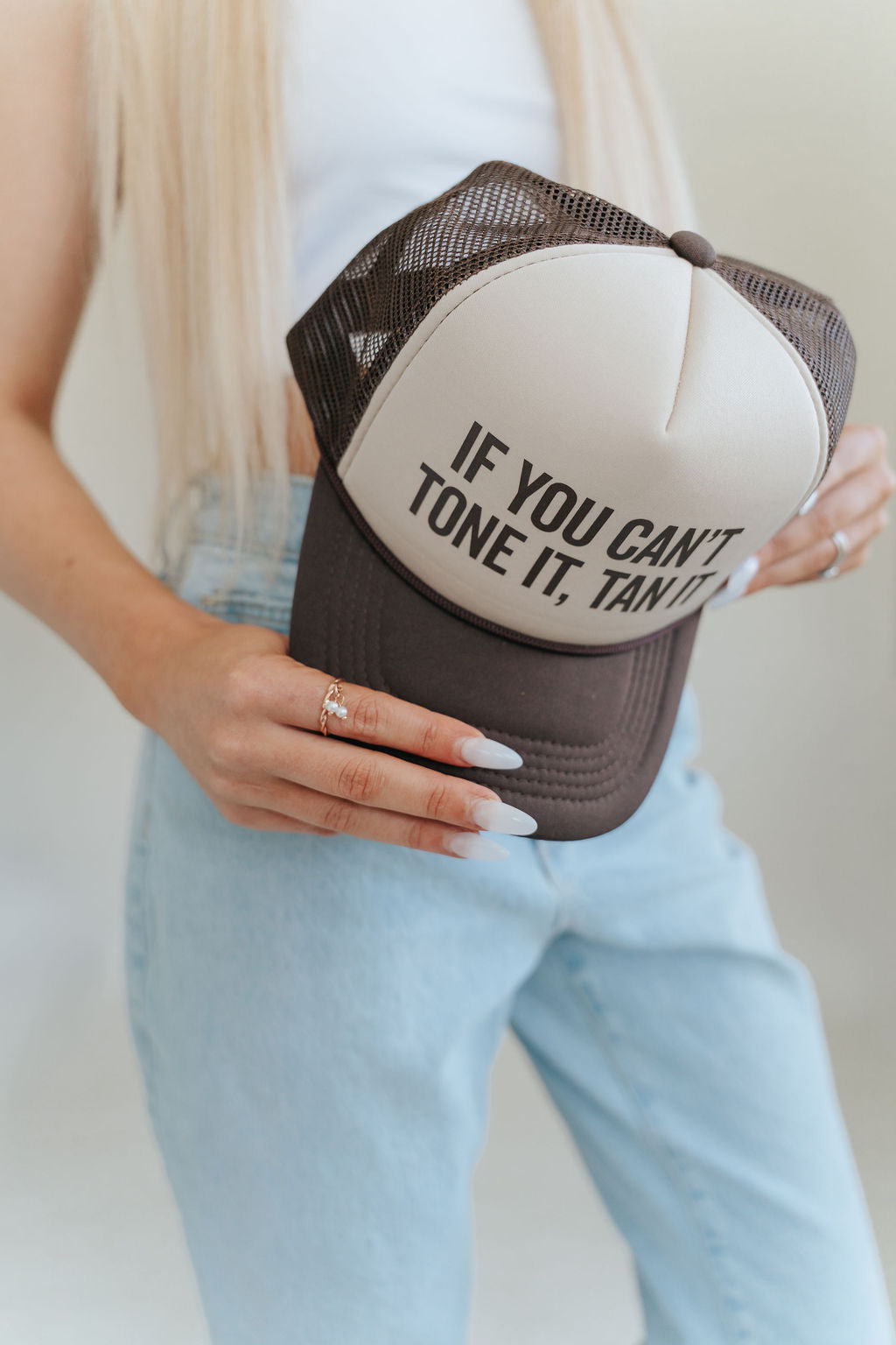 If You Can’t Tone It, Tan It – Trucker Hat